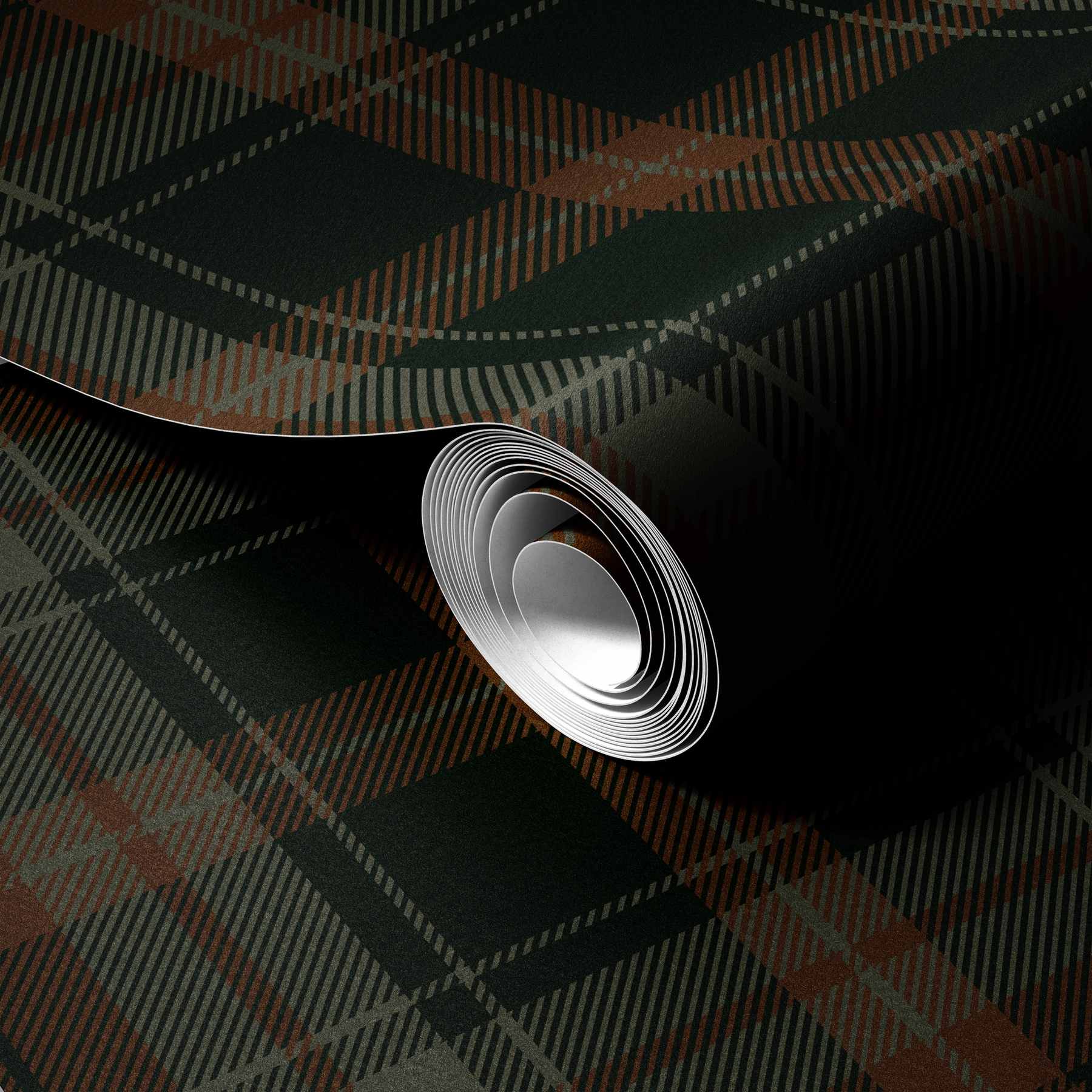 Orange and Green Plaid
